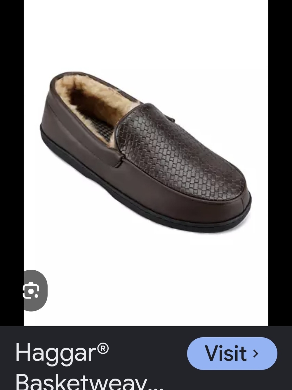 Haggar Men's Basketweave Embossed Venetian Indoor/Outdoor Slippers Large
